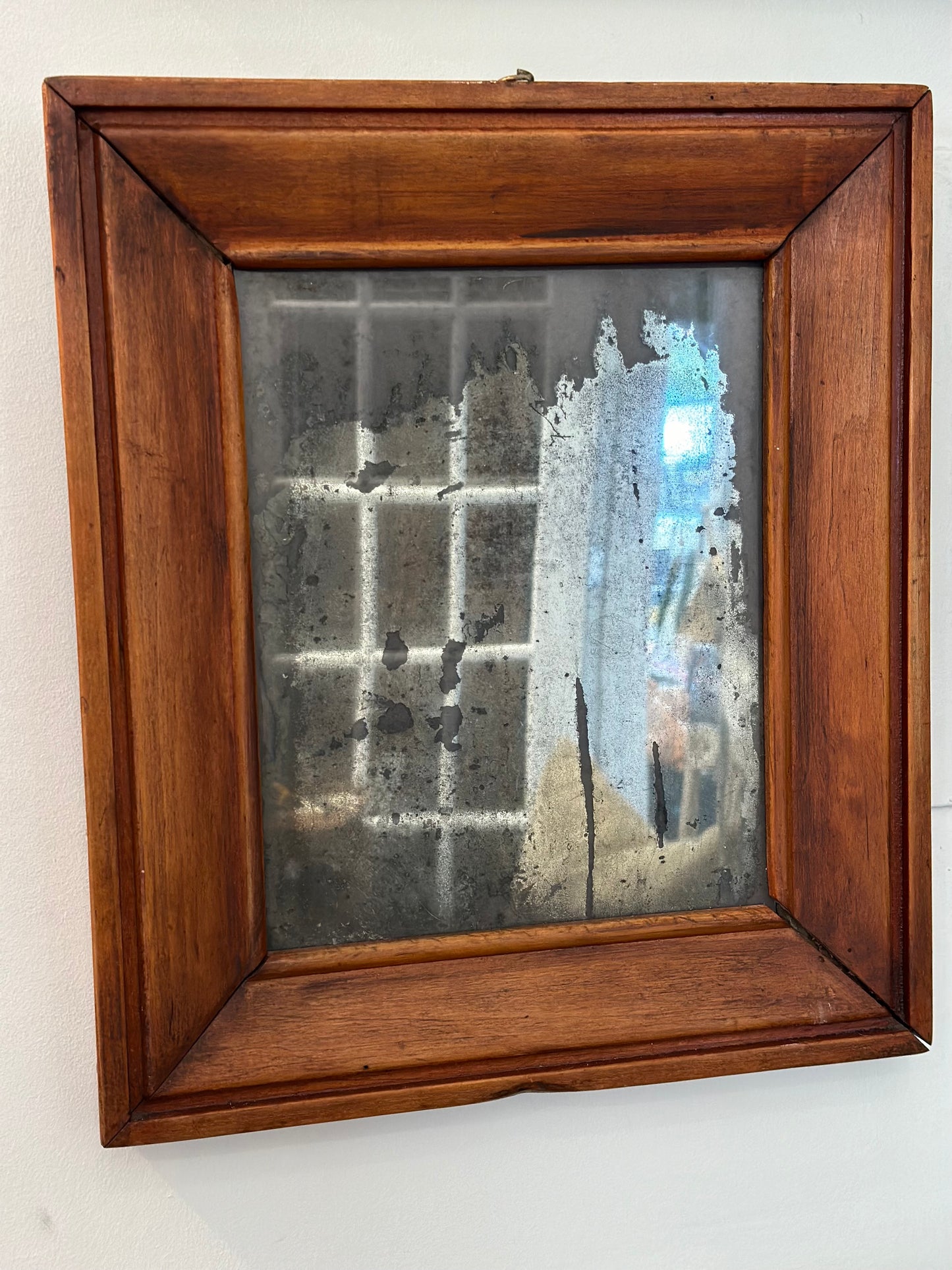 Small Pine Mirror with Old Distressed Glass