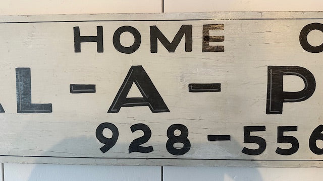 Vintage Wooden Sign, Home of Dial a Prayer