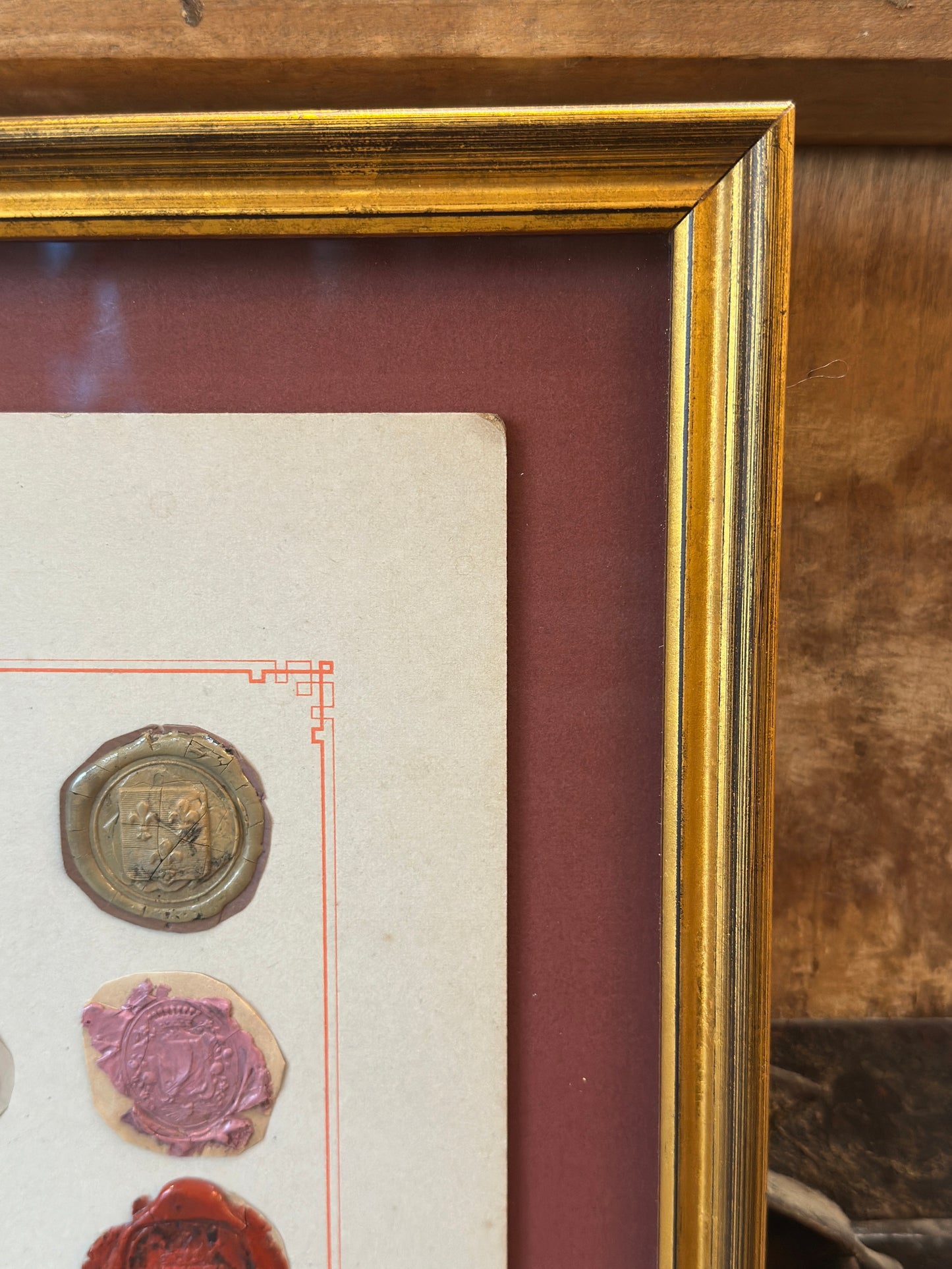 Framed Collection of French Wax Seals