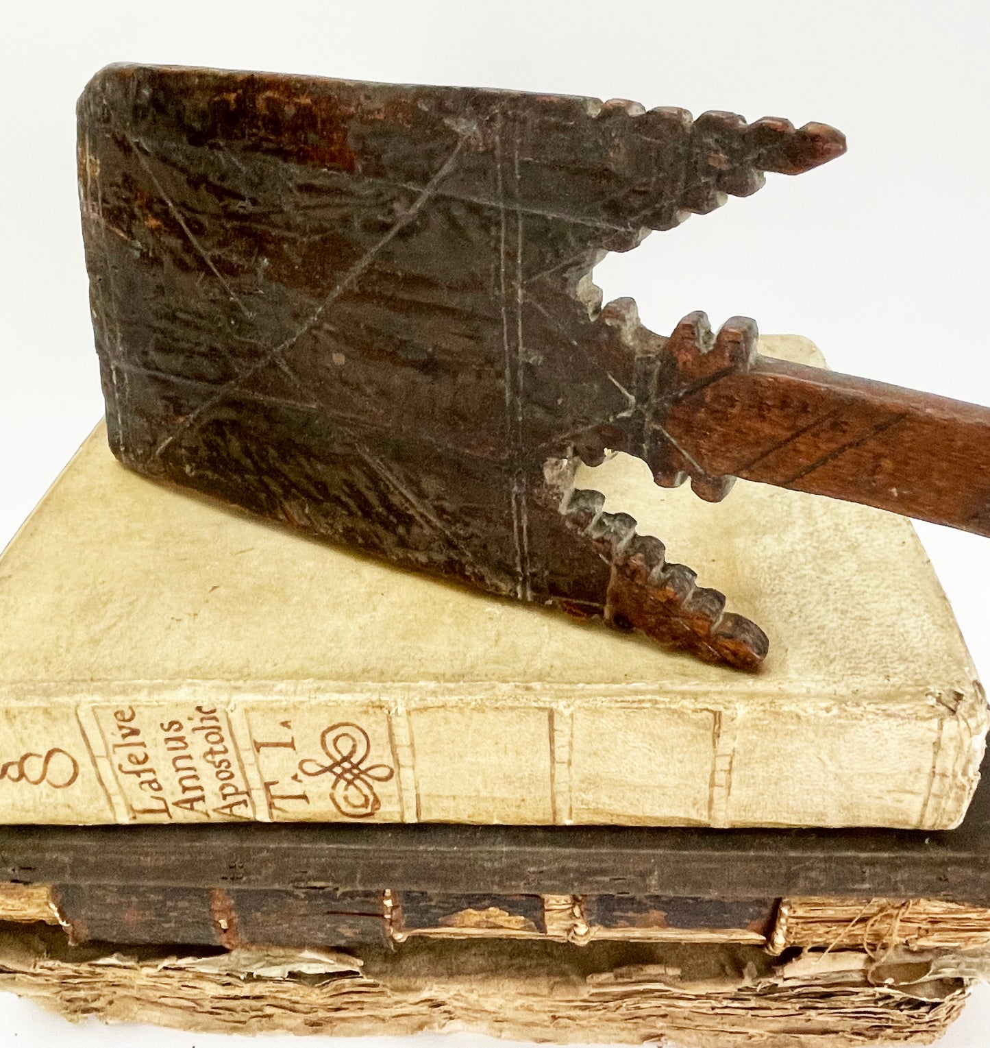 Bedouin Hand Mirror, c 1900, Hand carved and decorated