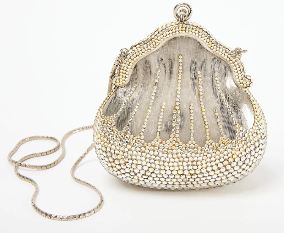 A stunning Judith Leiber Crystal Chatelaine Minaudiere