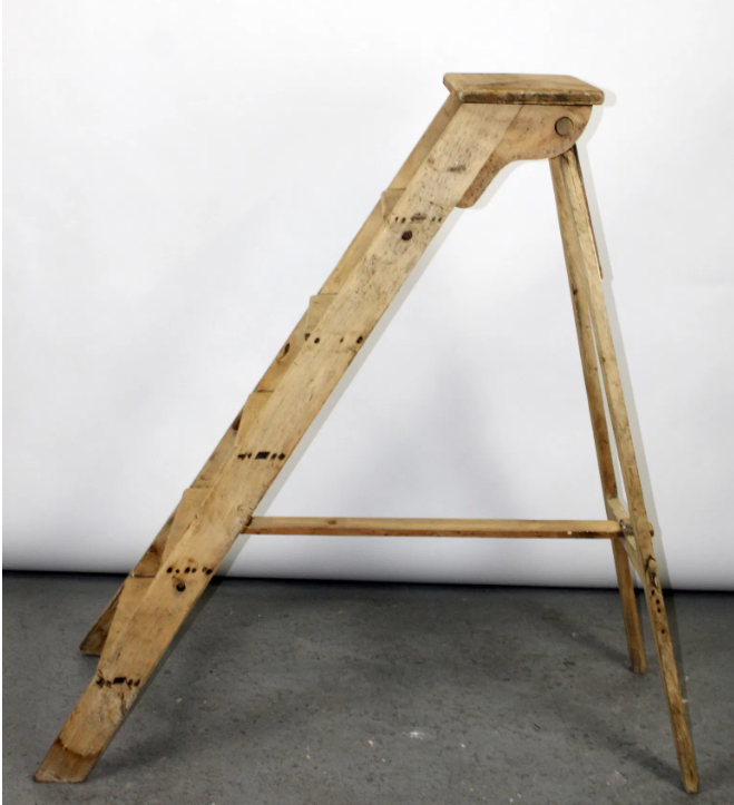 Early 20th Century French Pine Ladder