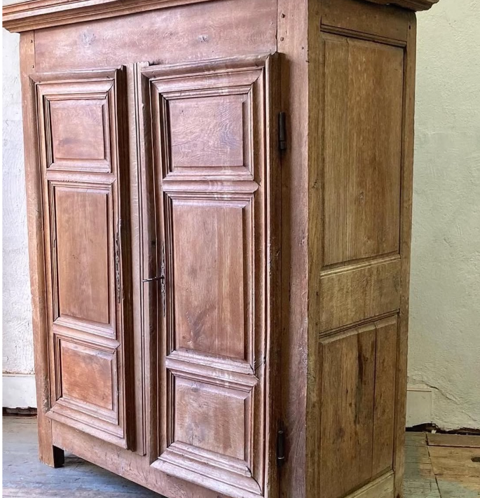 Early 19th Century French Pine Armoire of Small Proportions