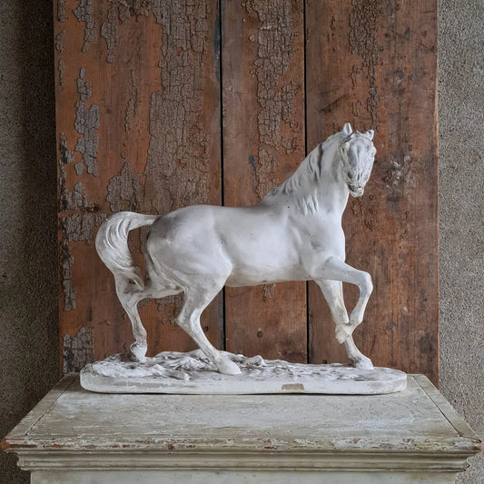 Horse Model in Plaster, French 19th C, 1840