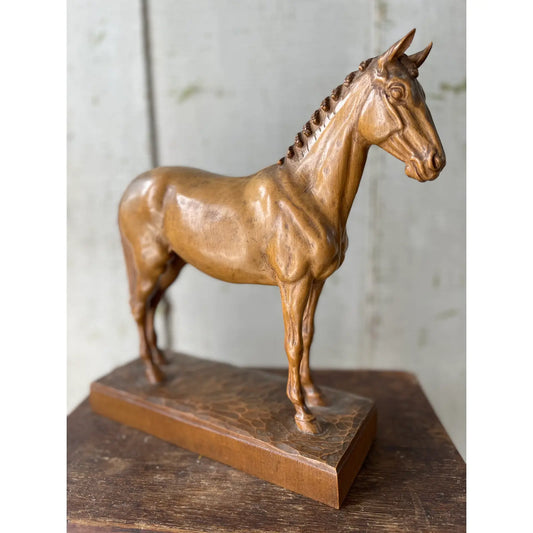 Exceptional Hand Carved Horse by English/German Sculptor Faust Lang