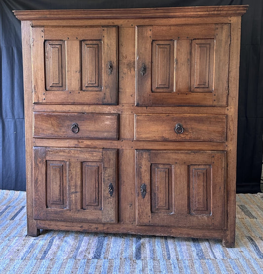 18th Spanish Century Oak Dining Room Cupboard, Housekeepers Style Cupboard