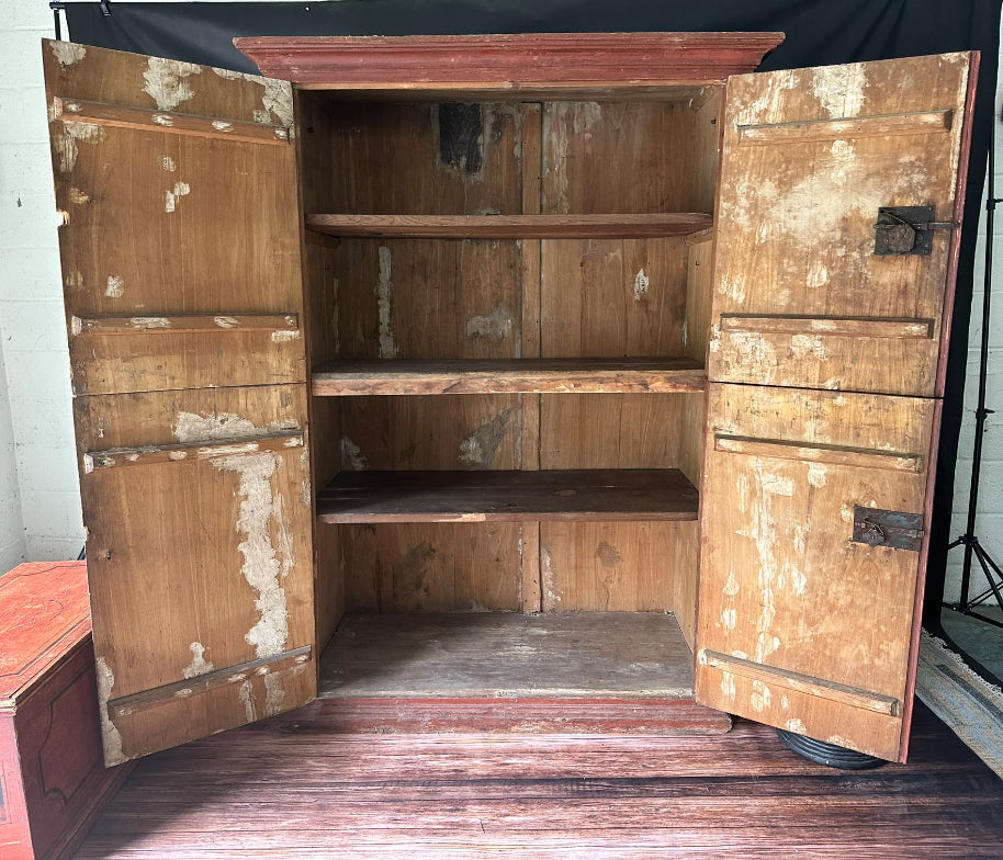 18th C Italian Painted Country Cupboard