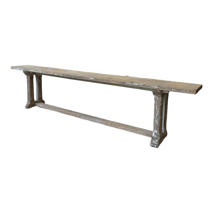 Late 19th Century English Oak Bench