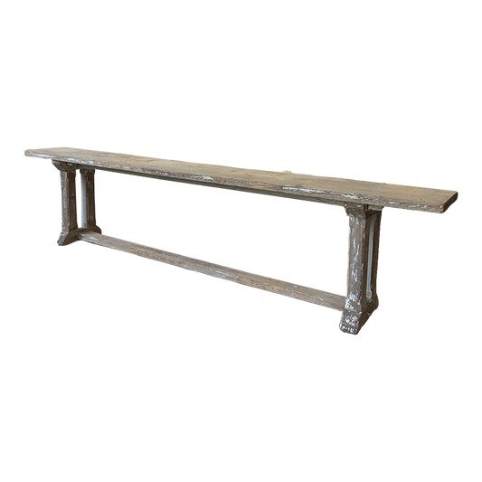 Late 19th Century English Oak Bench