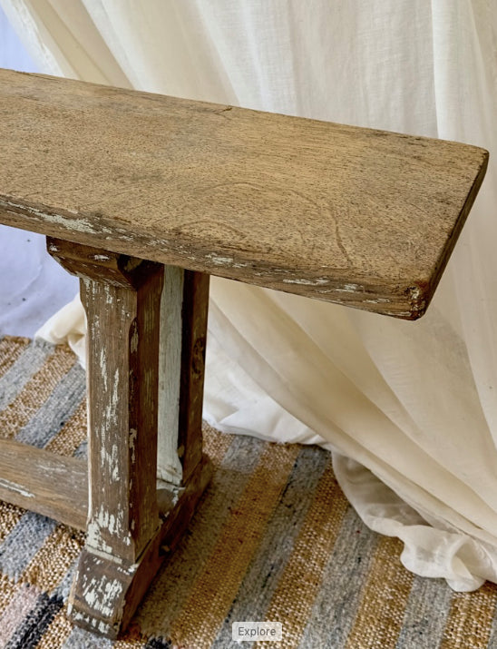 Late 19th Century English Oak Bench