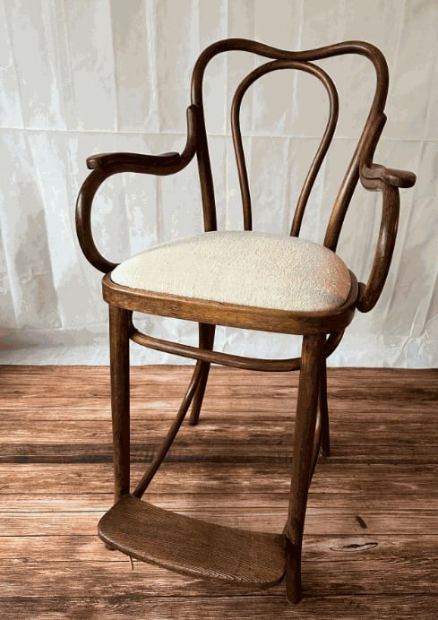 1950s Thonet Style Bentwood Billiard or Counter Stool, With Arms